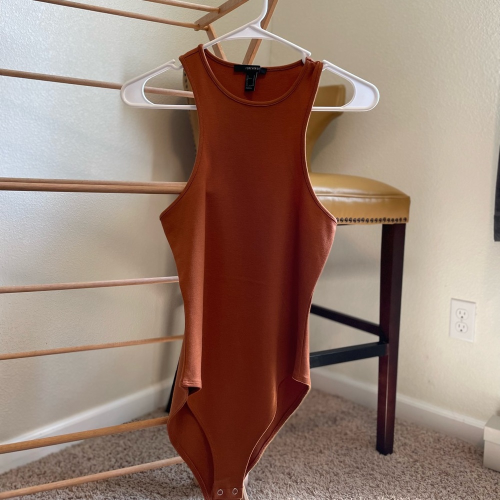 Orange F21 bodysuit
